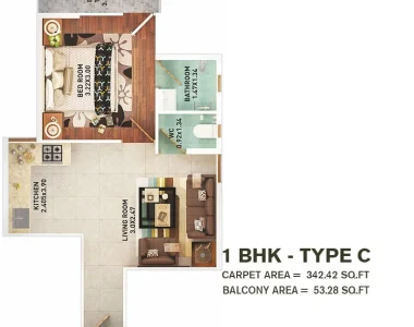 Pyramid-infinity-floor-plan-1bhk-type-c