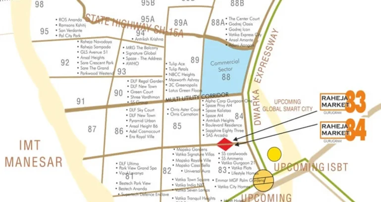 Raheja-market-sco-plots-location-map