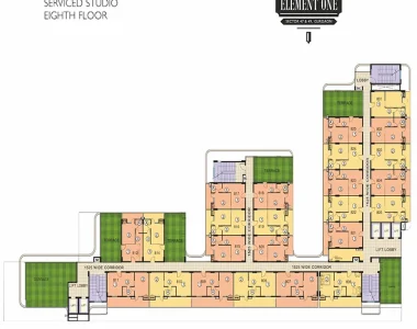 Satya-element-one-floor-plan-block-b-serviced-studio-eighth-floor