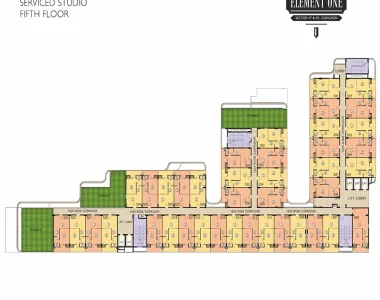 Satya-element-one-floor-plan-block-b-serviced-studio-fifth-floor