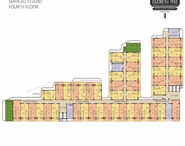 Satya-element-one-floor-plan-block-b-serviced-studio-fourth-floor