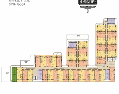 Satya-element-one-floor-plan-block-b-serviced-studio-sixth-floor
