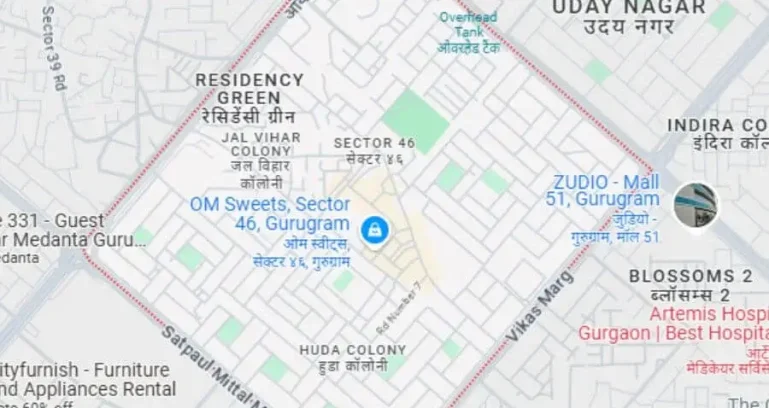 Shapoorji-pallonji-the-dualis-sector-46-gurgaon-location-map