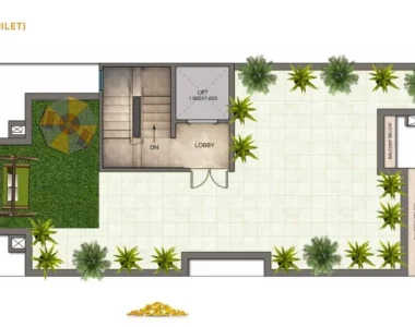 Signature-global-city-81-gurgaon-2-bhk-type-b-terrace-plan