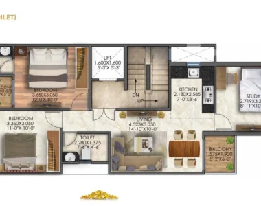 Signature-global-city-81-gurgaon-3-bhk-type-a-unit-plan