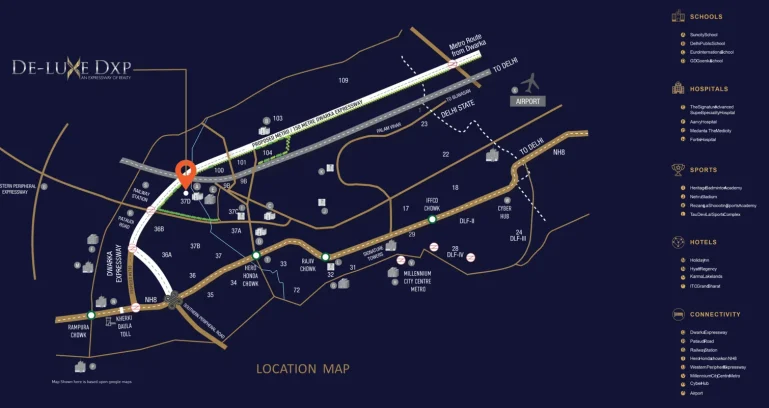 Signature-global-deluxe-dxp-location-map