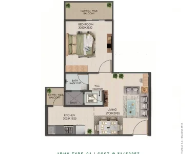 Signature-global-golf-greens-79-floor-plan-1-bhk-type-01