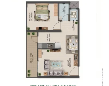 Signature-global-golf-greens-79-floor-plan-1-bhk-type-03