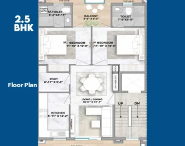 Smart-world-developers-sector-61-gurgaon-2.5-bhk-floor-plan