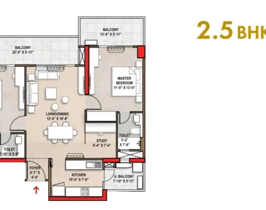 Smart-world-one-dxp-2.5-bhk-floor-plan-1380-sq.ft.