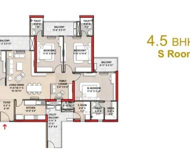 Smart-world-one-dxp-4.5bhk-sq-floor-plan-2600-sq.ft.