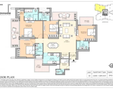 Supertech-hill-view-residences-floor-plan-2bhk-type-a