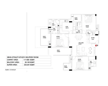 Tarc-tripundra-3bhk-floor-plan