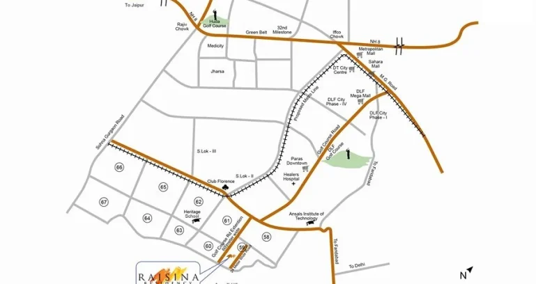 Tata-raisina-residency-location-map