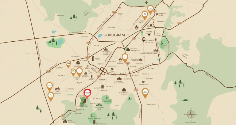 Trehan Iris Omara Location Map