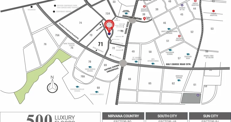 Trehan-one-earth-sector-71-gurgaon-location-map