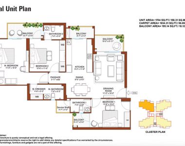 Tulip Yellow 3bhk Floor Plan