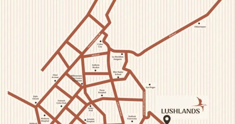 Adani-lushlands-sector-2-gwal-pahari-gurgaon-location-map