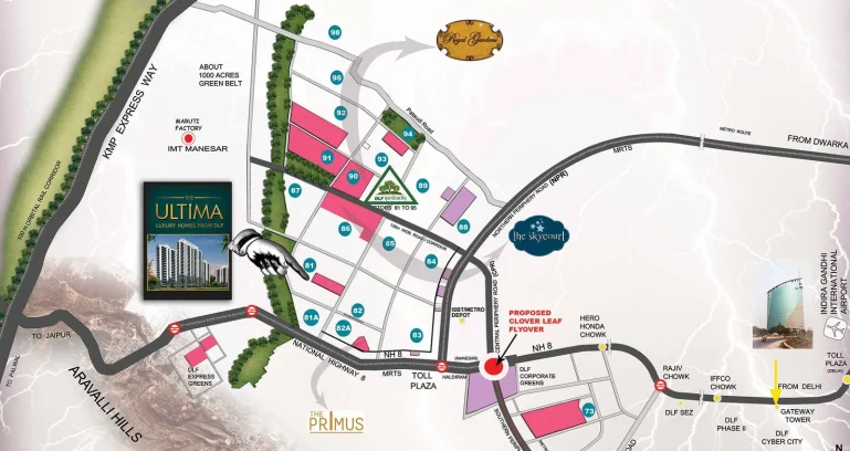 Dlf-ultima-location-map