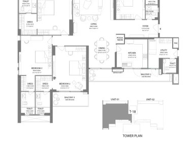 Experion-windchants-nova-sector-112-gurgaon-floor-plan-unit-01-3rd-to-30th