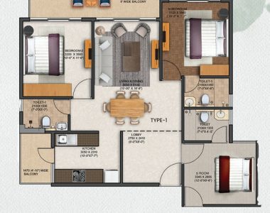 Jms-silver-living-sector-95-gurgaon-floor-plan-type-b