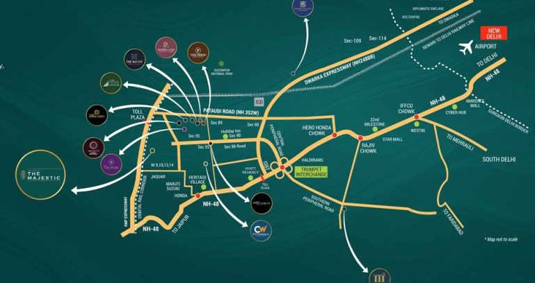 Jms-the-majestic-sector-9-manesar-gurgaon-location-map