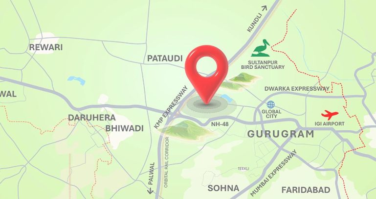 M3m-forestia-west-at-gic-manesar-location-map