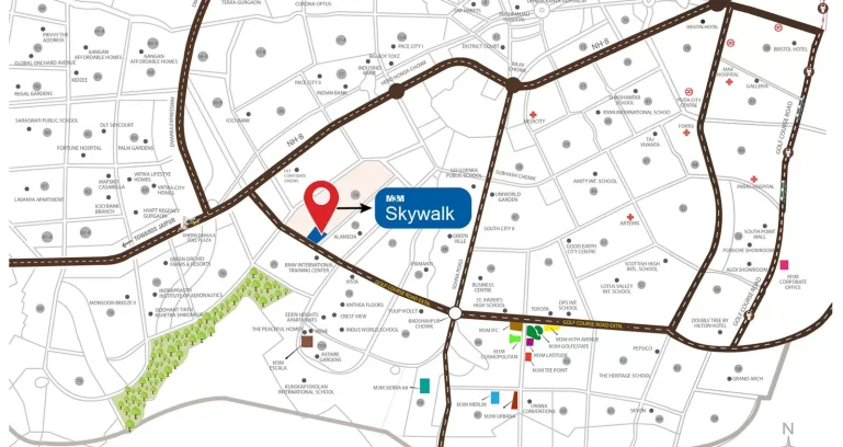 M3m-skywalk-location-map