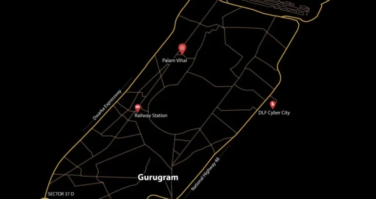 Mvn-mall-gurgram-location-map