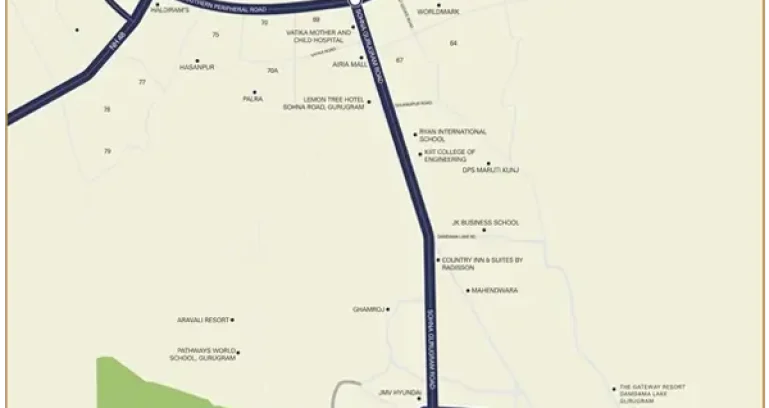 Ns-arcus-avani-floor-sector-2-sohna-location-map