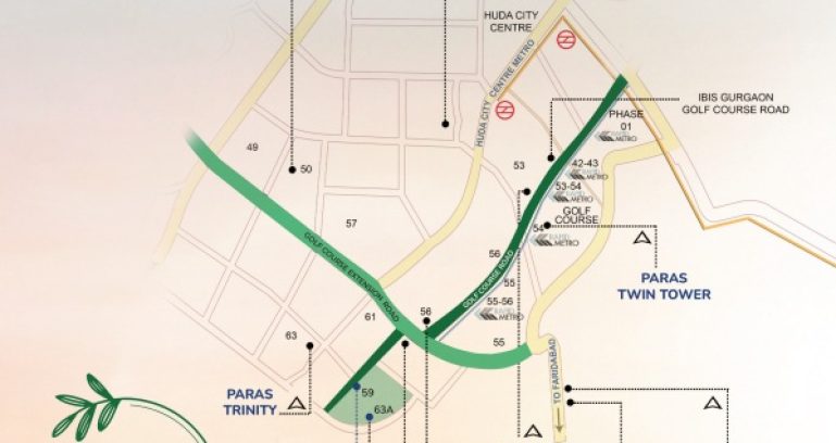 Paras-the-florett-enqlave-sector-59-gurgaon-location-map