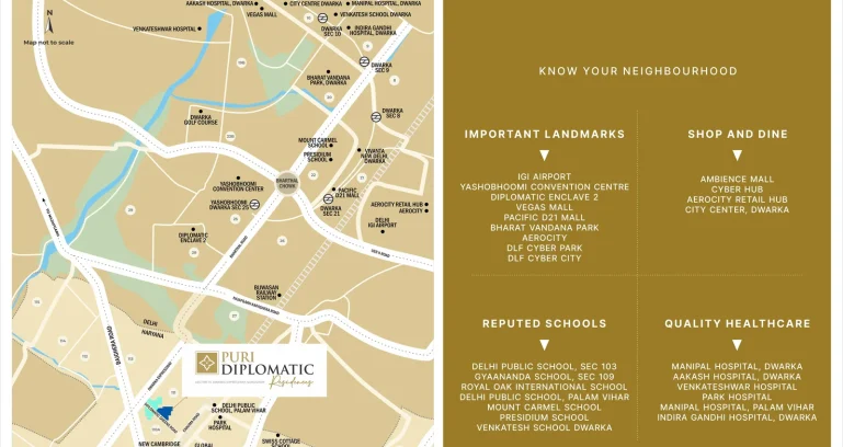 Puri-diplomatic-residences-sector-111-gurgaon-location-map