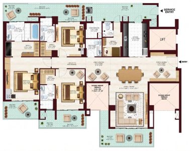Risland-sky-mansion-chhatarpur-delhi-floor-plan-3-bhk-type-c