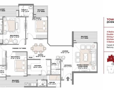 Shree-vardhman-samisha-ambrosia-sector-70-gurgaon-floor-plan-4-bhk-tower-a-even-floor