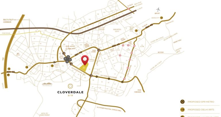 Signature-global-cloverdale-spr-sector-71-gurgaon-location-map