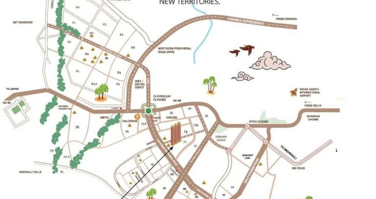Signature-global-tonino-lamborghini-residences-sector-71-gurgaon-location-map